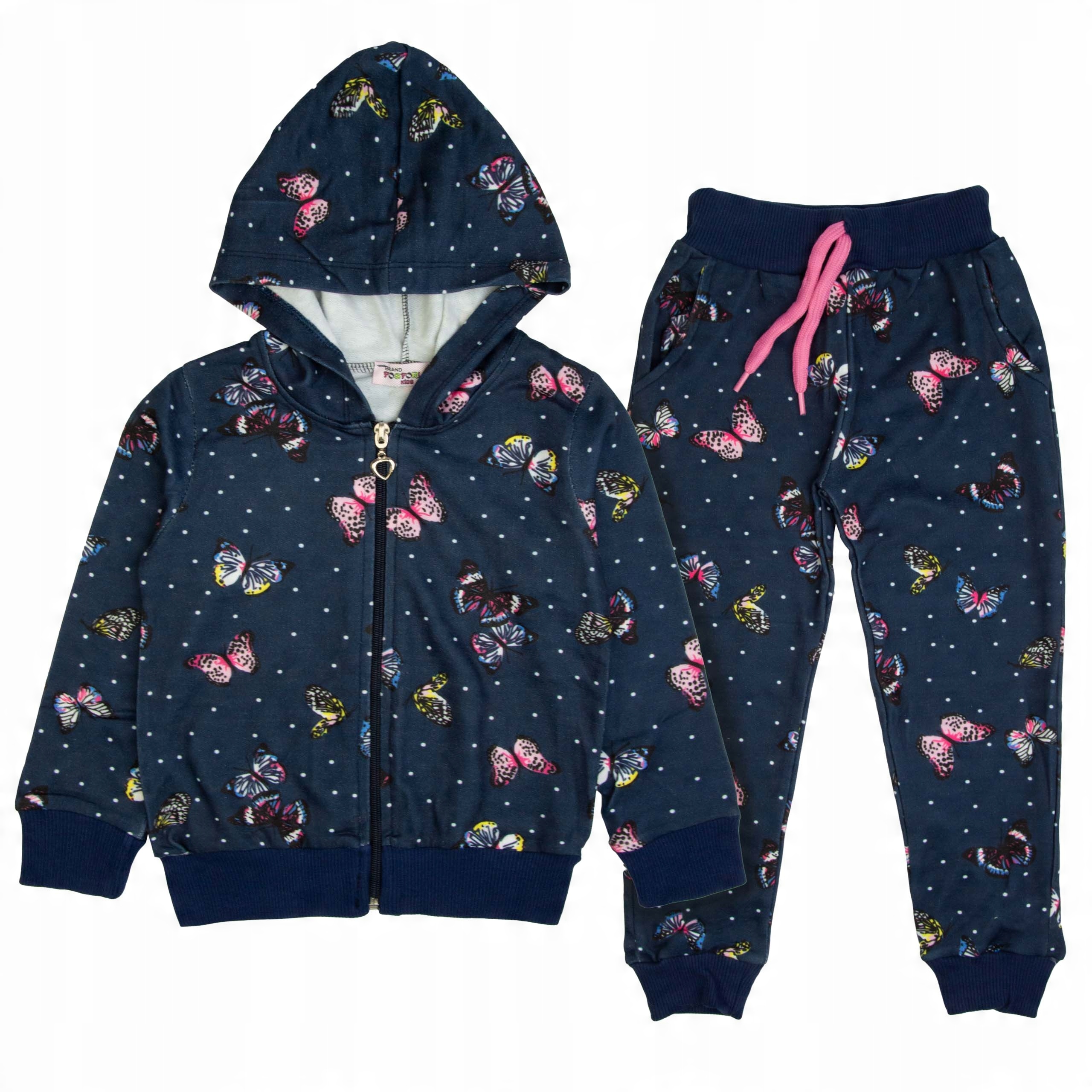 

Komplet Dziewczęcy bluza rozpinana spodnie 110/116