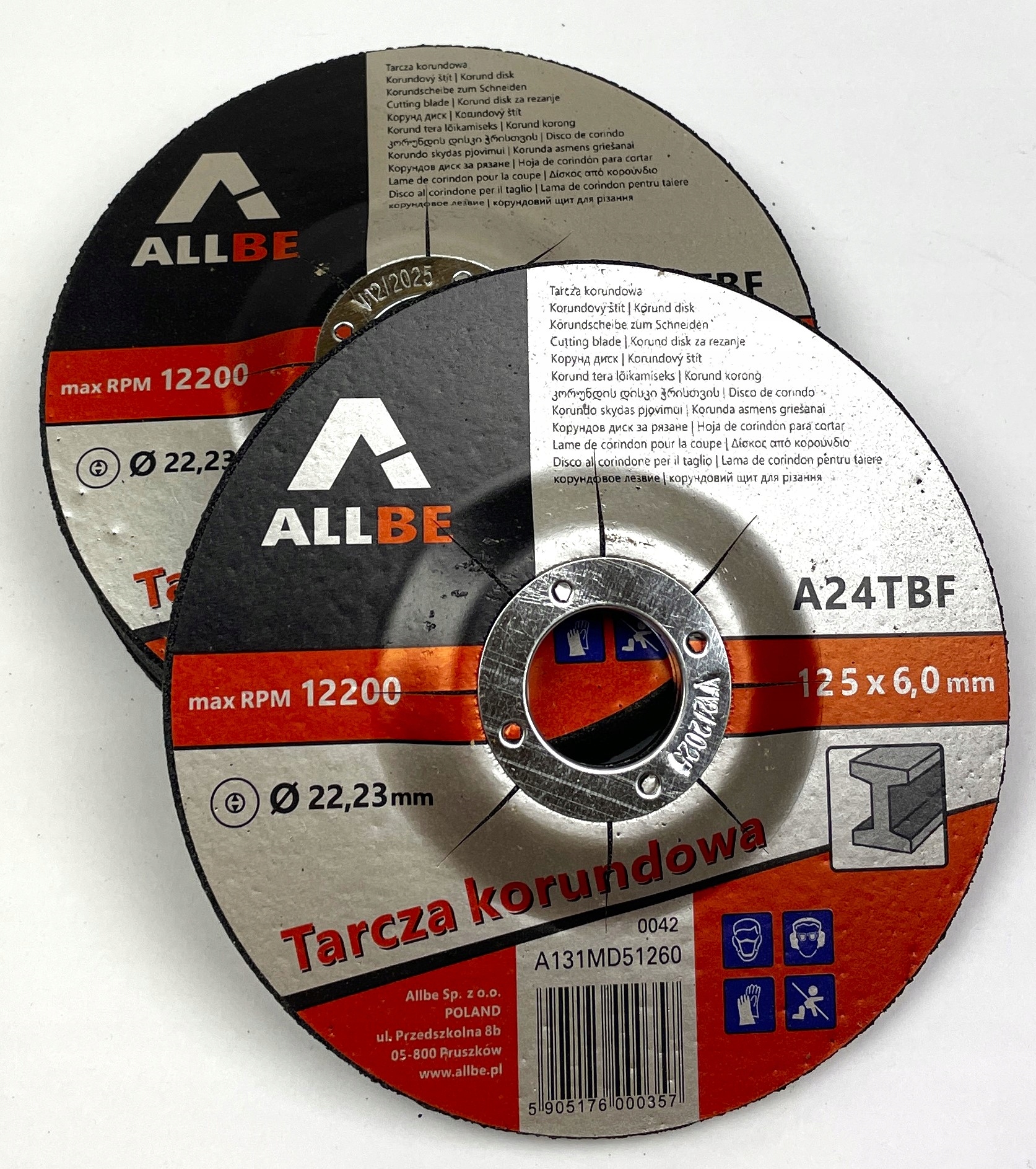 

Tarcze do szlifowania metalu stali 125x6.0mm 5 szt