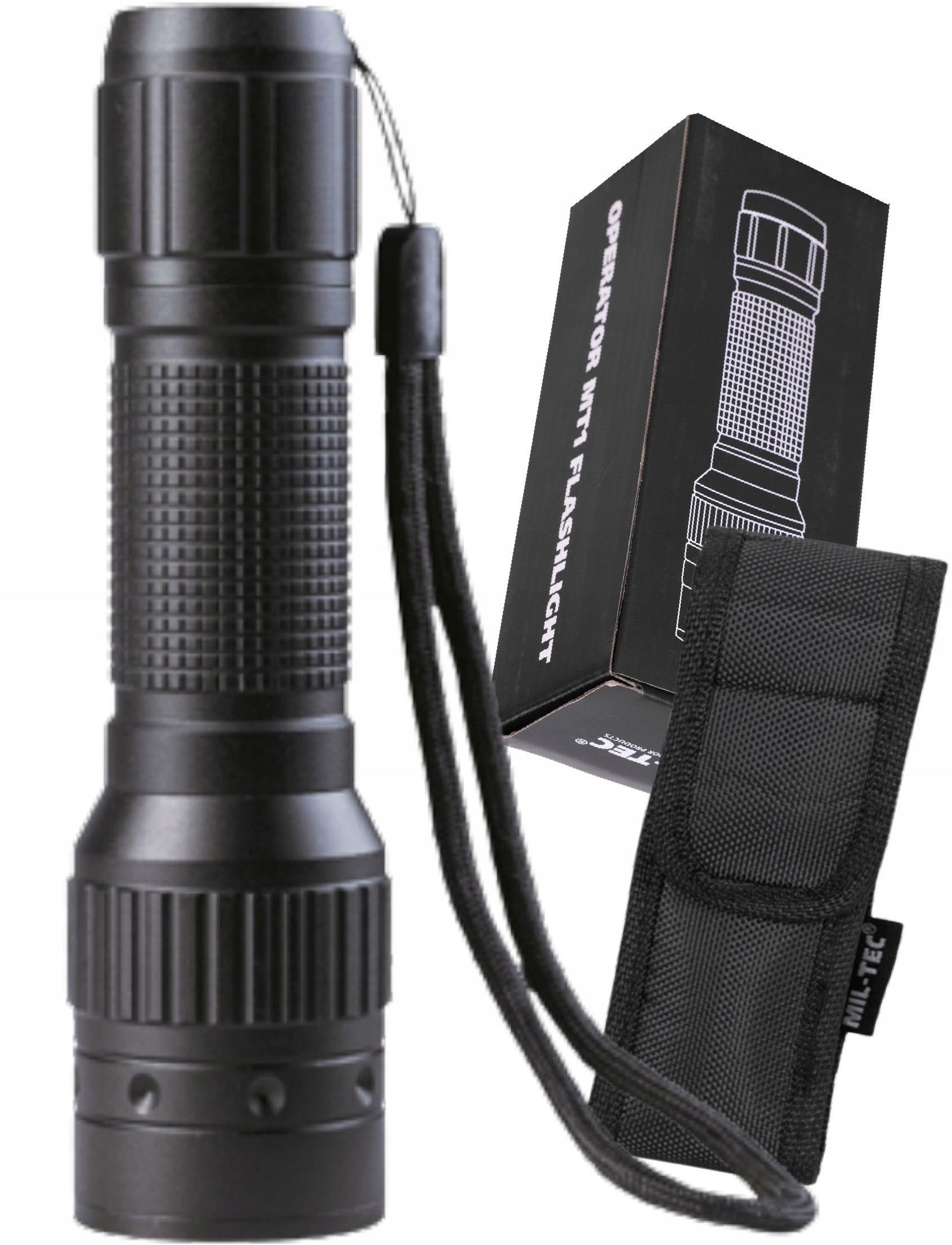 Latarka Ręczna Mil-Tec Operator MT1 350 lm 3 Tryby Led Czarna