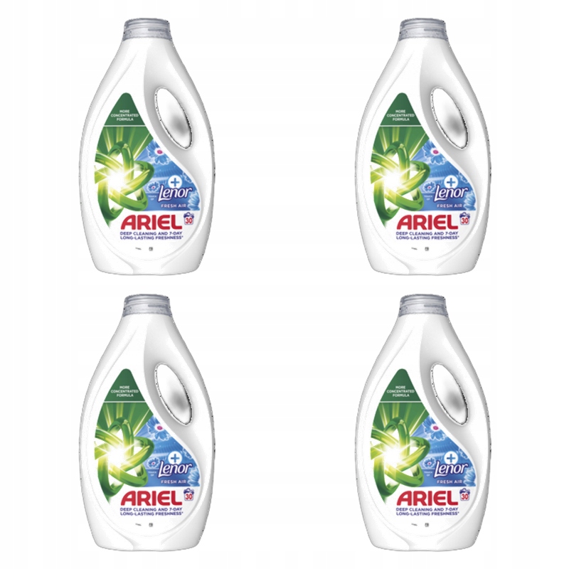 Ariel Tekutý prací prostředek Touch Of Lenor Fresh Air 30 praní 1,35 l X4