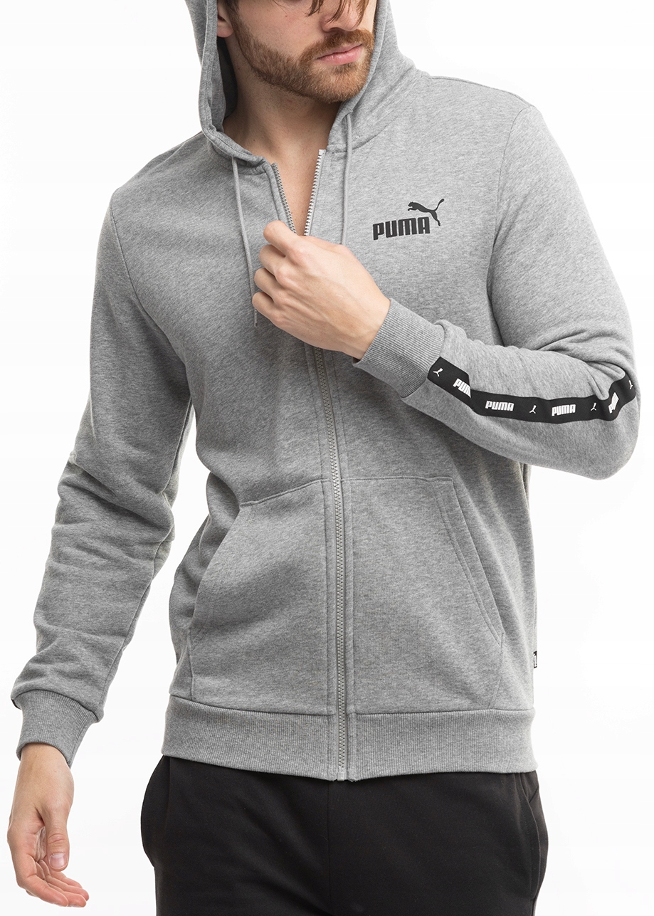 pánská mikina s kapucí Puma rozepínací bavlněná mikina s kapucí vel S