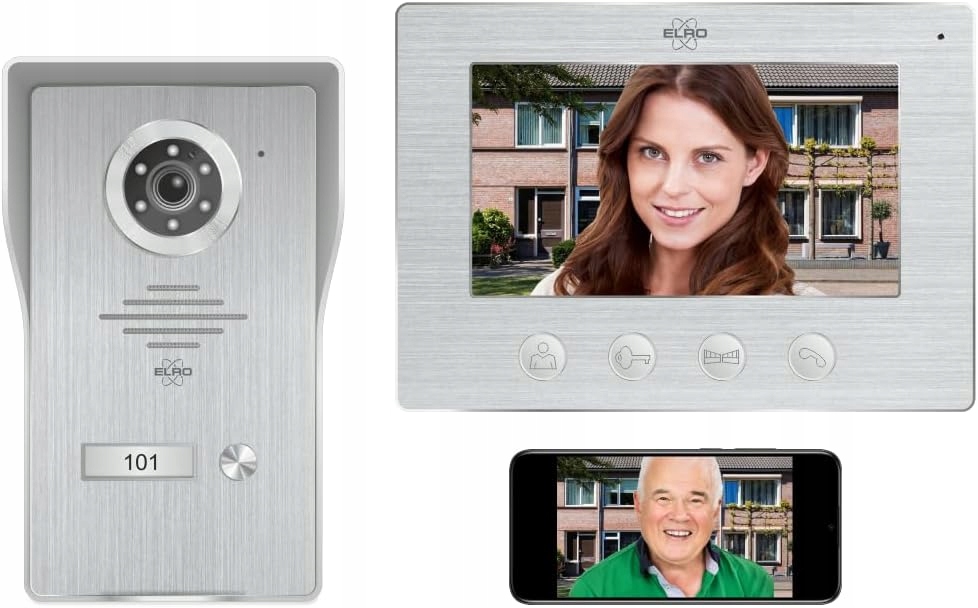 Wideodomofon Wifi Ip 1080P Monitor 7 Cali Kamera Noktowizor
