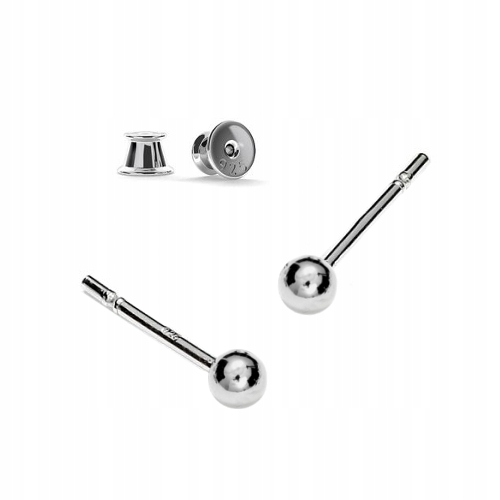 

Srebrne Kolczyki Kule Kulki 3MM Srebro 925