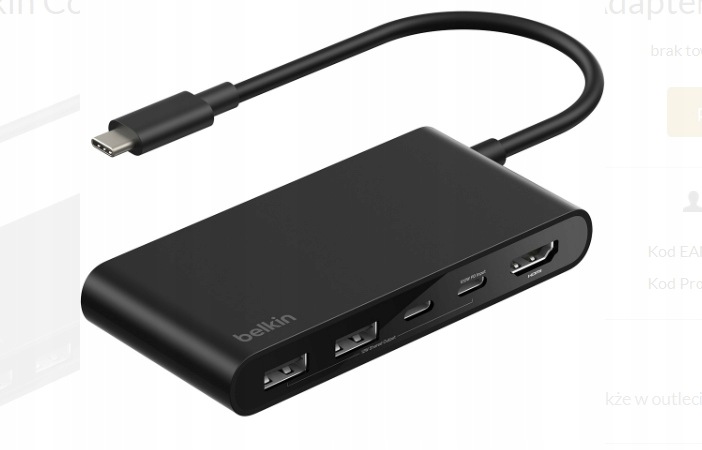 Stanice, hub Belkin Connect Usb-c