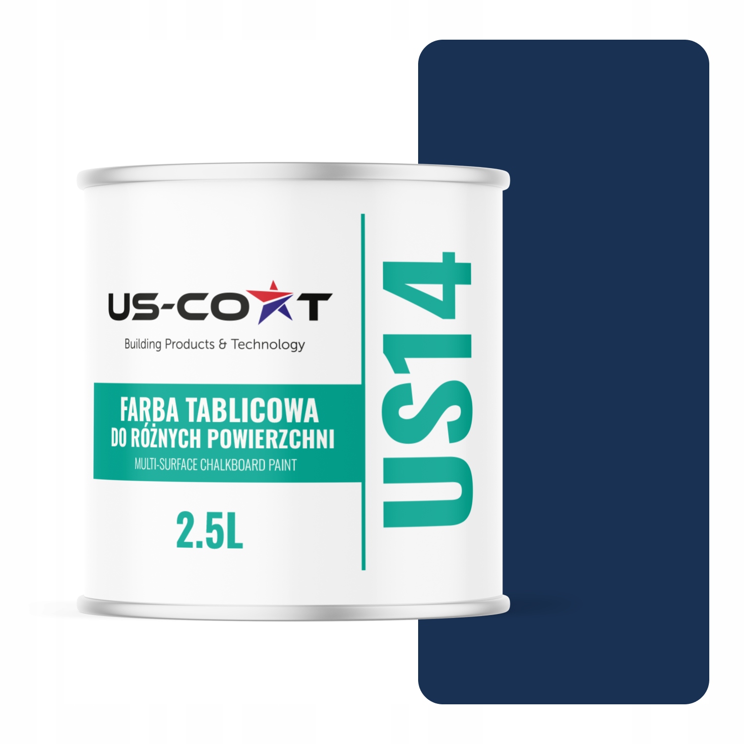 Tabuľová Farba Na Nábytok A Steny Farba 2.5 L Modrá Kobaltová RAL5013 Mat