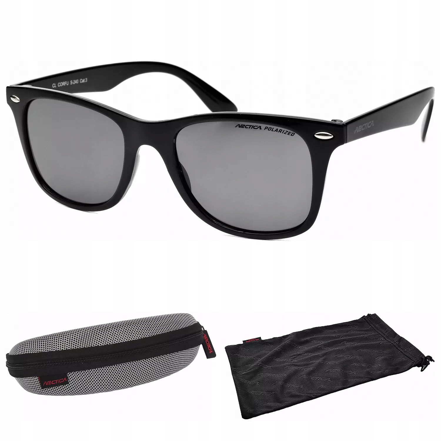 Arctica S240 Černé Corfu sluneční brýle Bonus
