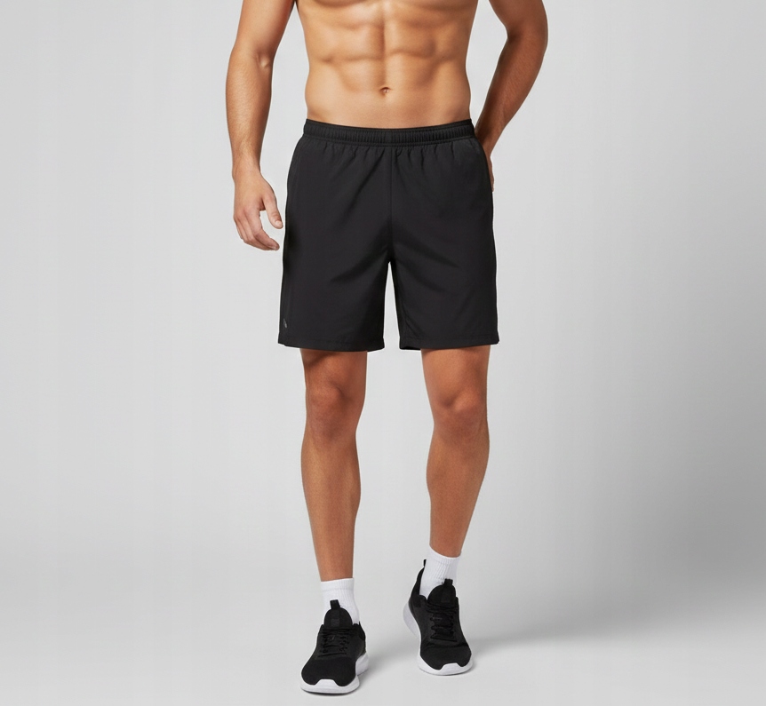 MĘSKIE KRÓTKIE SPODENKI SPORTOWE ELASTYCZNE TRENINGOWE TERMOAKTYWNE, DOMYOS