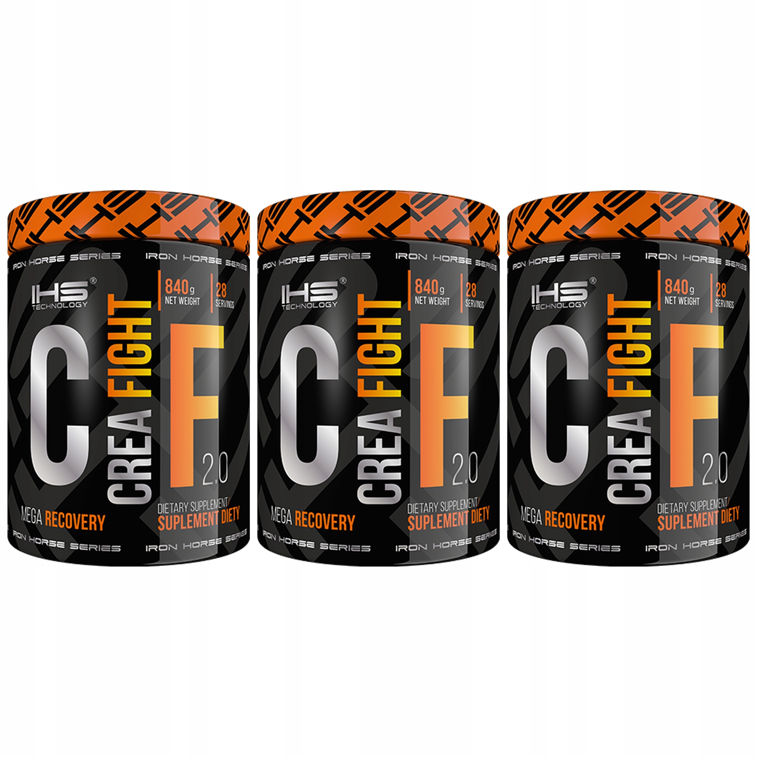3x Iron Horse Crea Fight 840g Odolnost Amino Masa