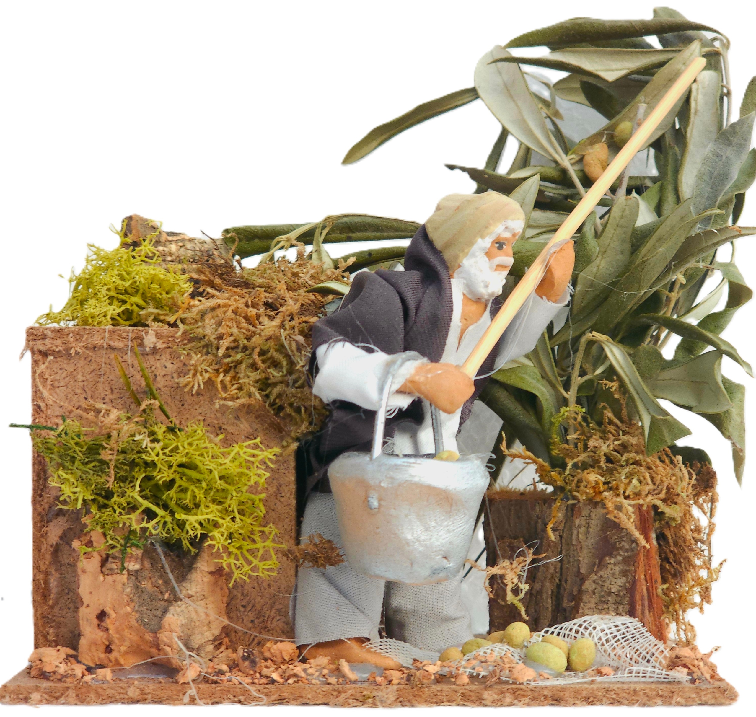 Pohyblivá figurka do betlehemu „Zber olív“, na 220 V – pre postavy s výškou 10 cm