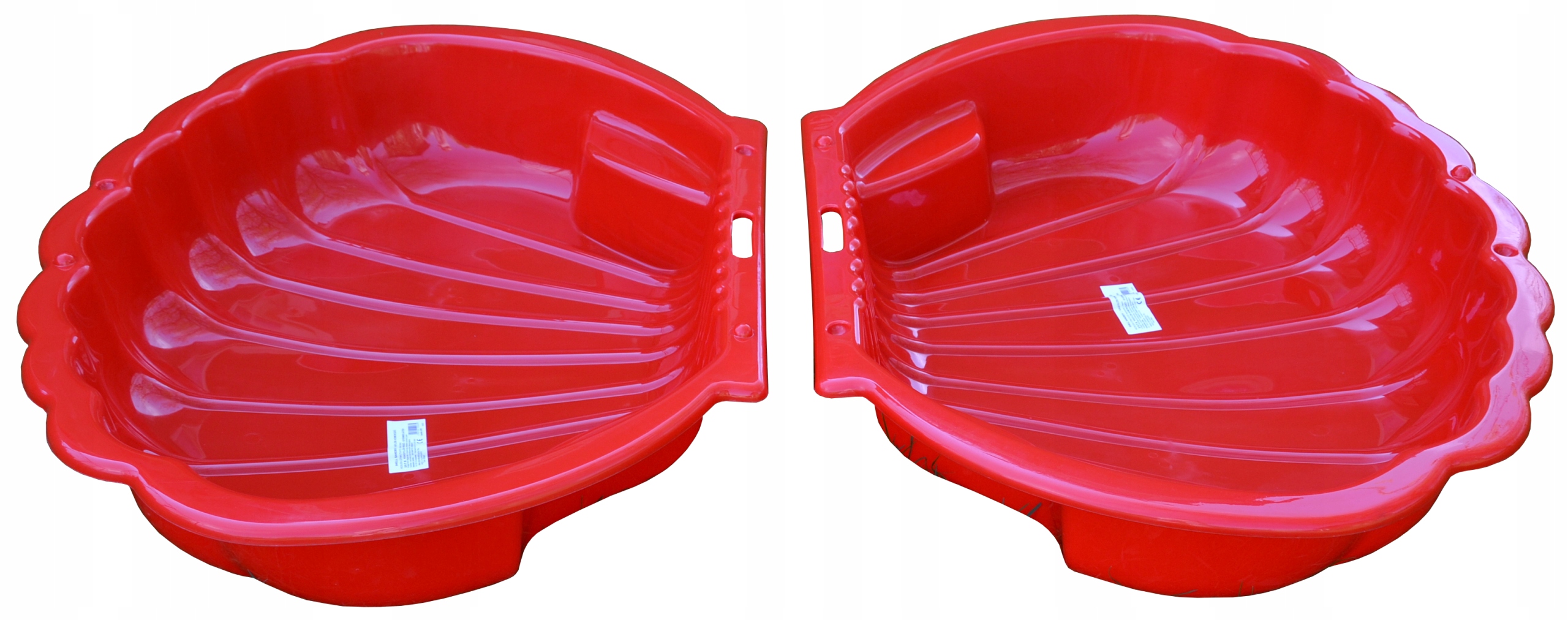 Piaskownica basen MUSZELKA 2w1 zamykana 2 części Długość 110 cm