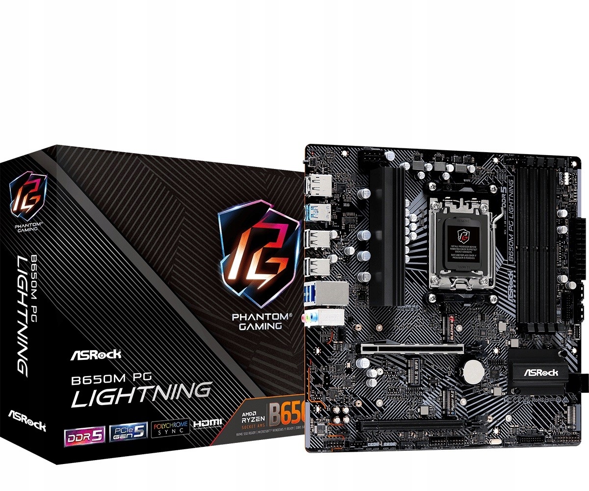 Asrock Základní deska B650M Pg Lightning AM5 4DDR5 Hdmi/dp mATX