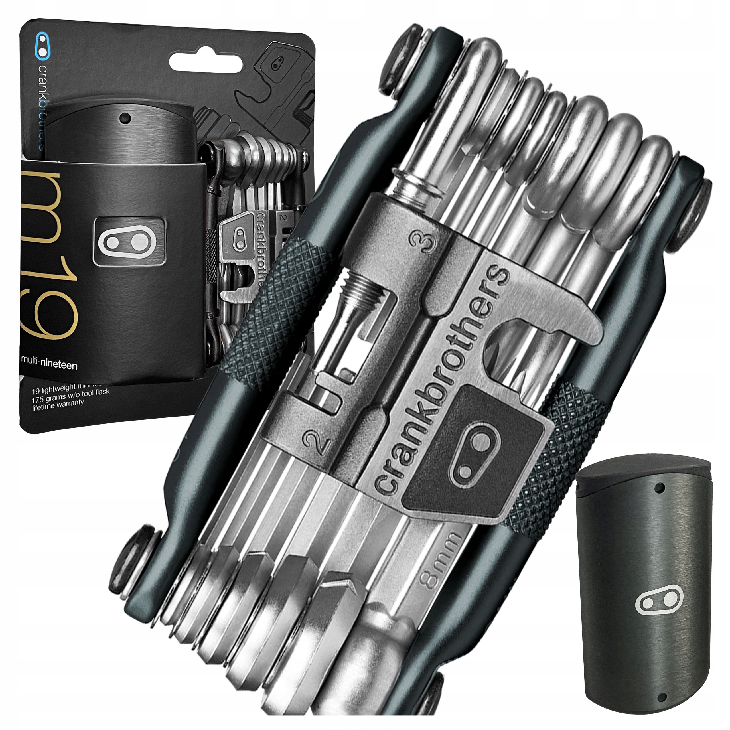 Zestaw Kluczy Rowerowych Multitool Crankbrothers M19 Ze Skuwaczem Do 12 rz.