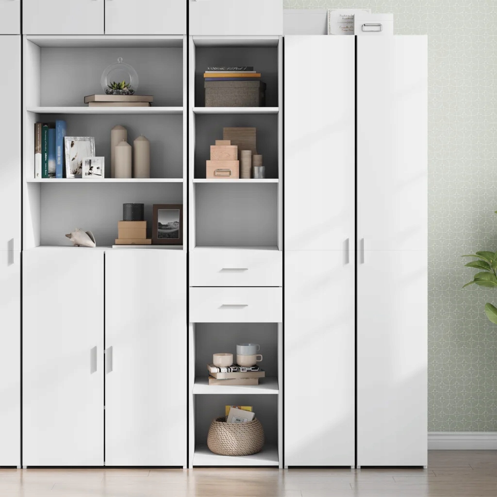Skříň highboard bílá 40 x 42,5 x 185 cm kompozitní dřevo Bílá 3281441