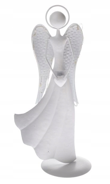 

Metalowy Anioł Biały Podświetlany Świąteczny Dakls