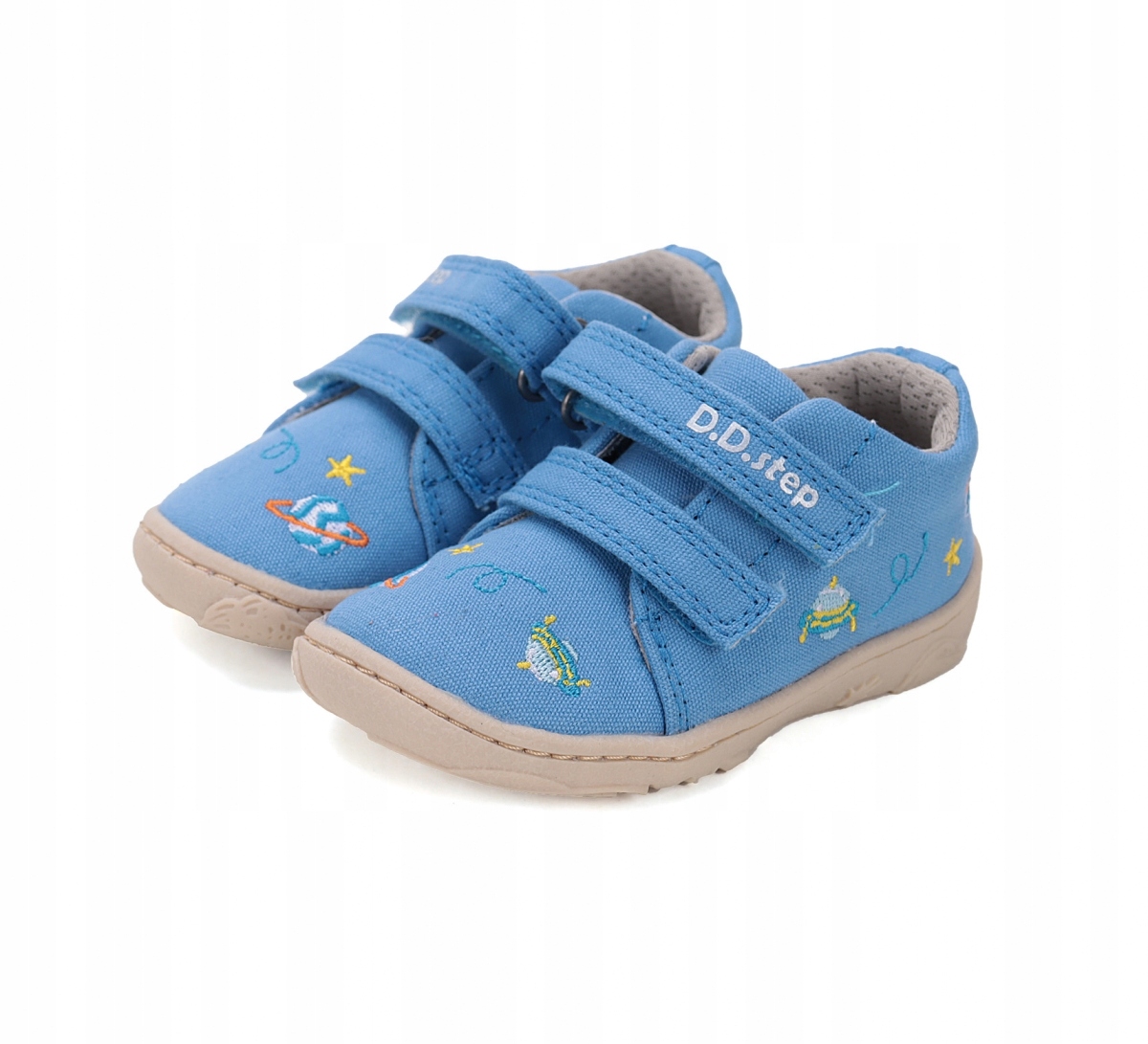 Tenisówki D.d.step C077-51663 Bermuda Blue Barefoot na rzepy roz.23