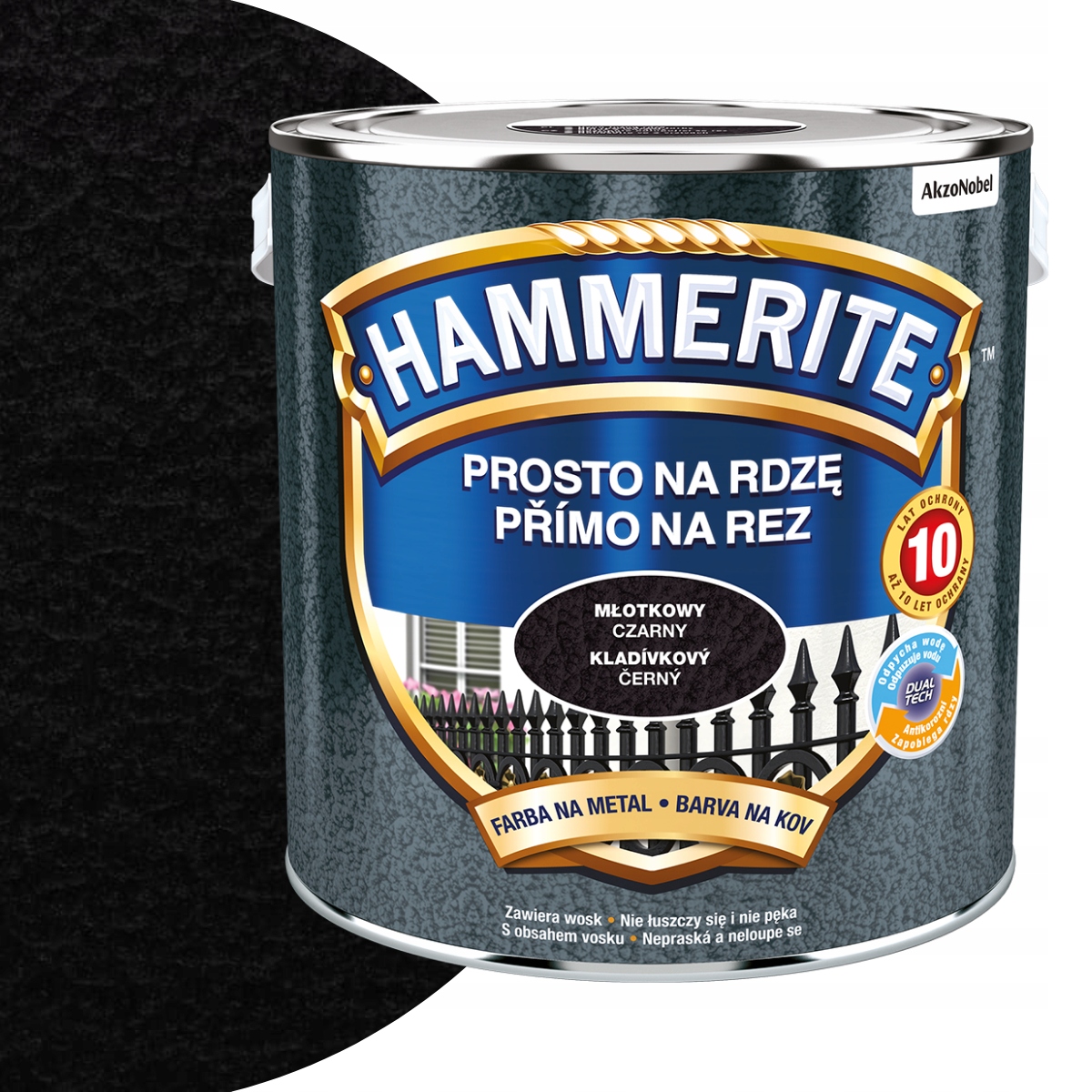 Hammerite Prosto na Rdzę 2,5L Czarny Młotkowy