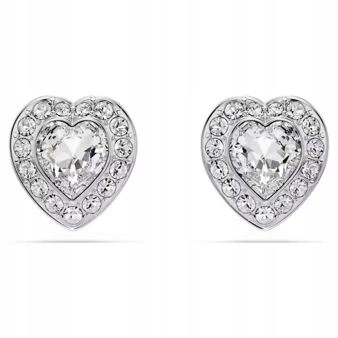 Náušnice Swarovski Ariana Grande Srdce s krystaly ocel rhodiovaná tyčinka