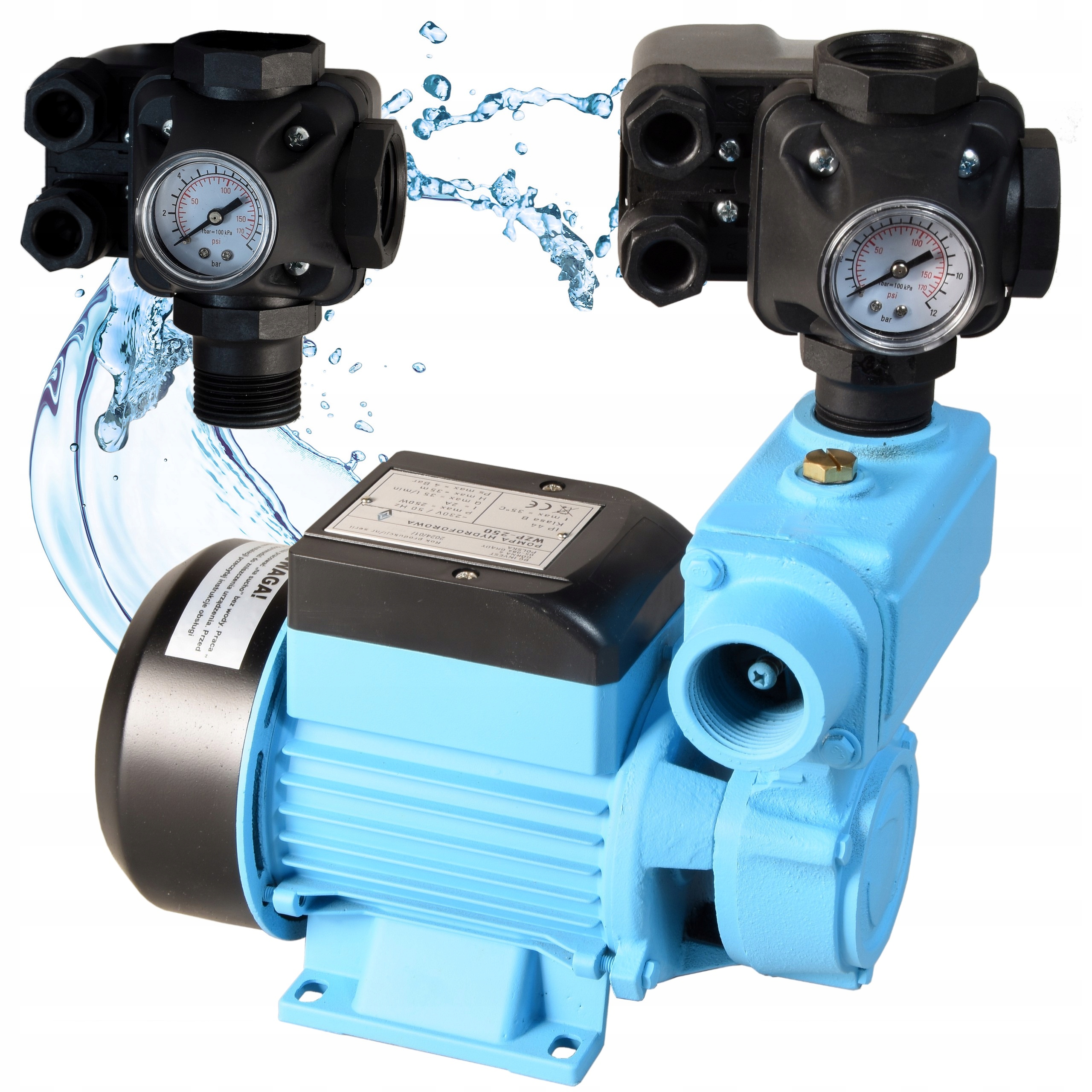 Čerpadlo S Príslušenstvom Pre vodnú studňu Wzp 250 W Hydrofor 2100 l/h Tichá Účinná