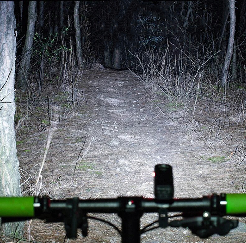 MOCNA LAMPKA ROWEROWA PRZEDNIA TYLNA LED WODOODPORNA AKUMULATOR USB ZESTAW EAN (GTIN) 6944620334456