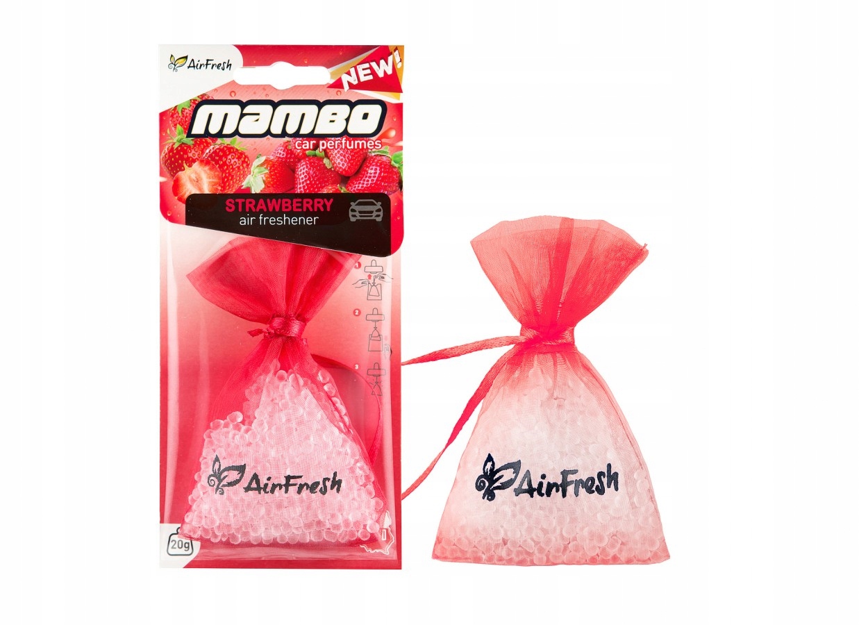 

Zapach do Samochodu Odświeżacz Mambo Truskawka