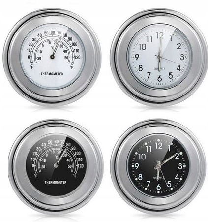 ZEGAREK I TERMOMETR ZESTAW MOTOCYKLOWY DO MOTORU