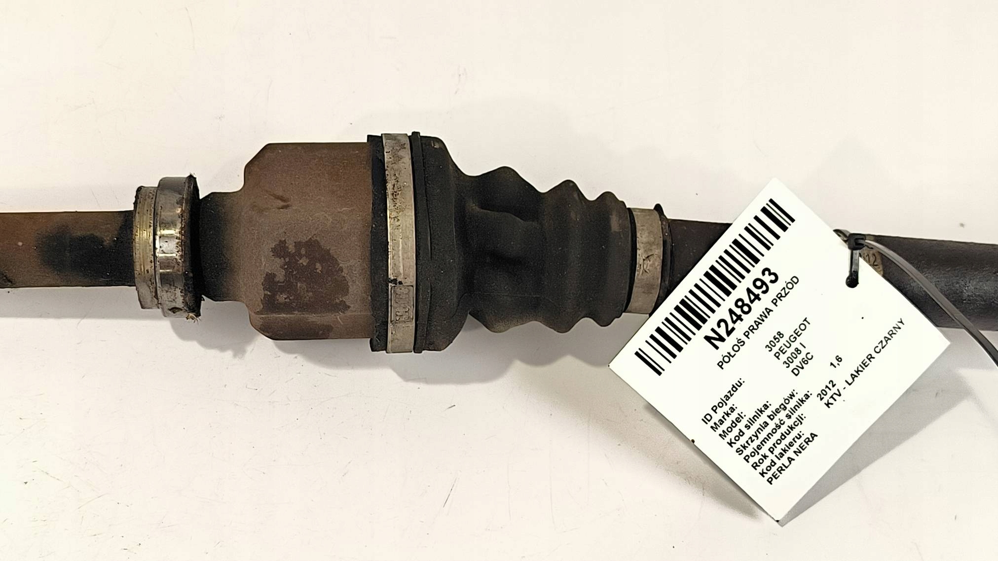 semi-axis right front 9684135480 PEUGEOT 3008 and