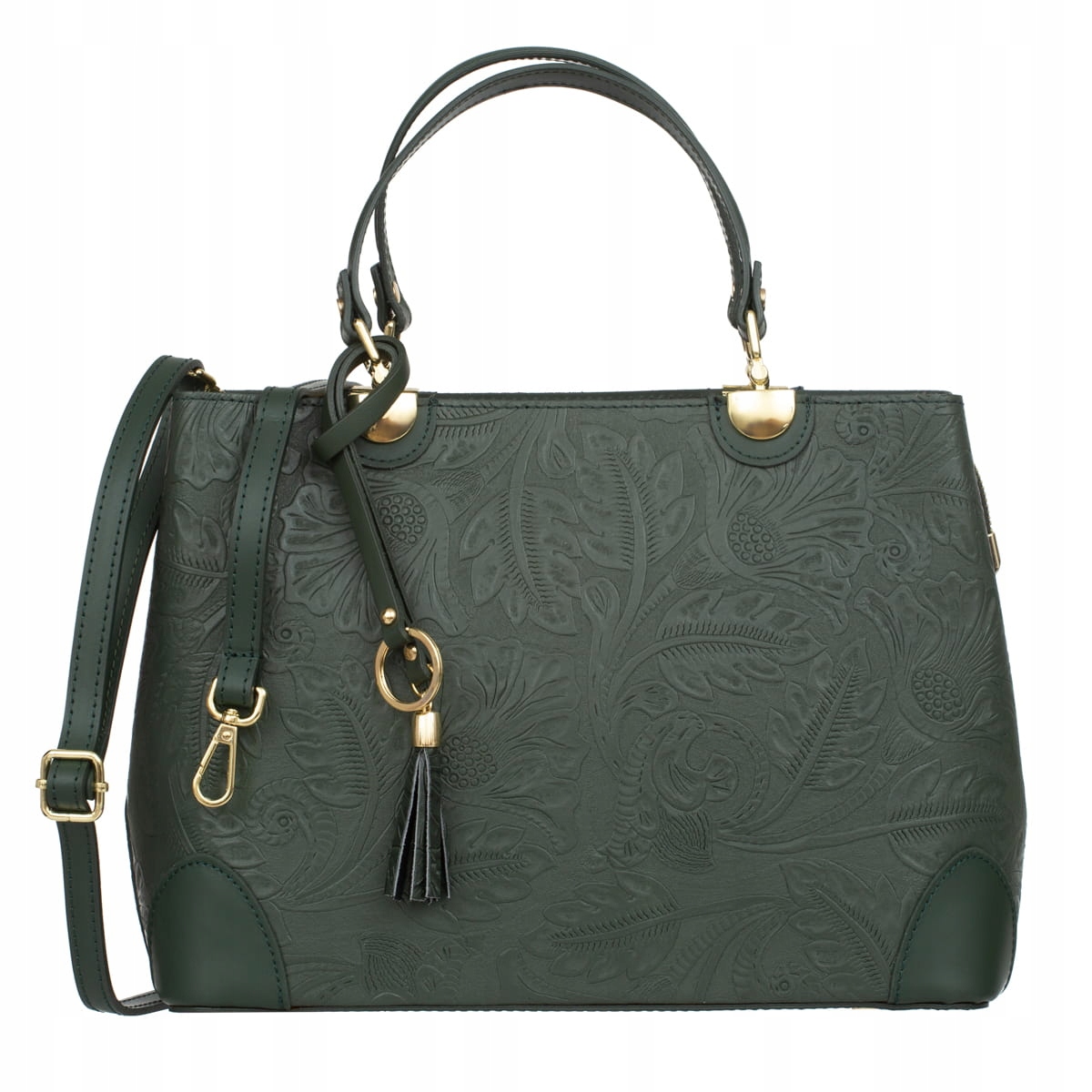 Kožená kabelka Vezze Pianta Butelková