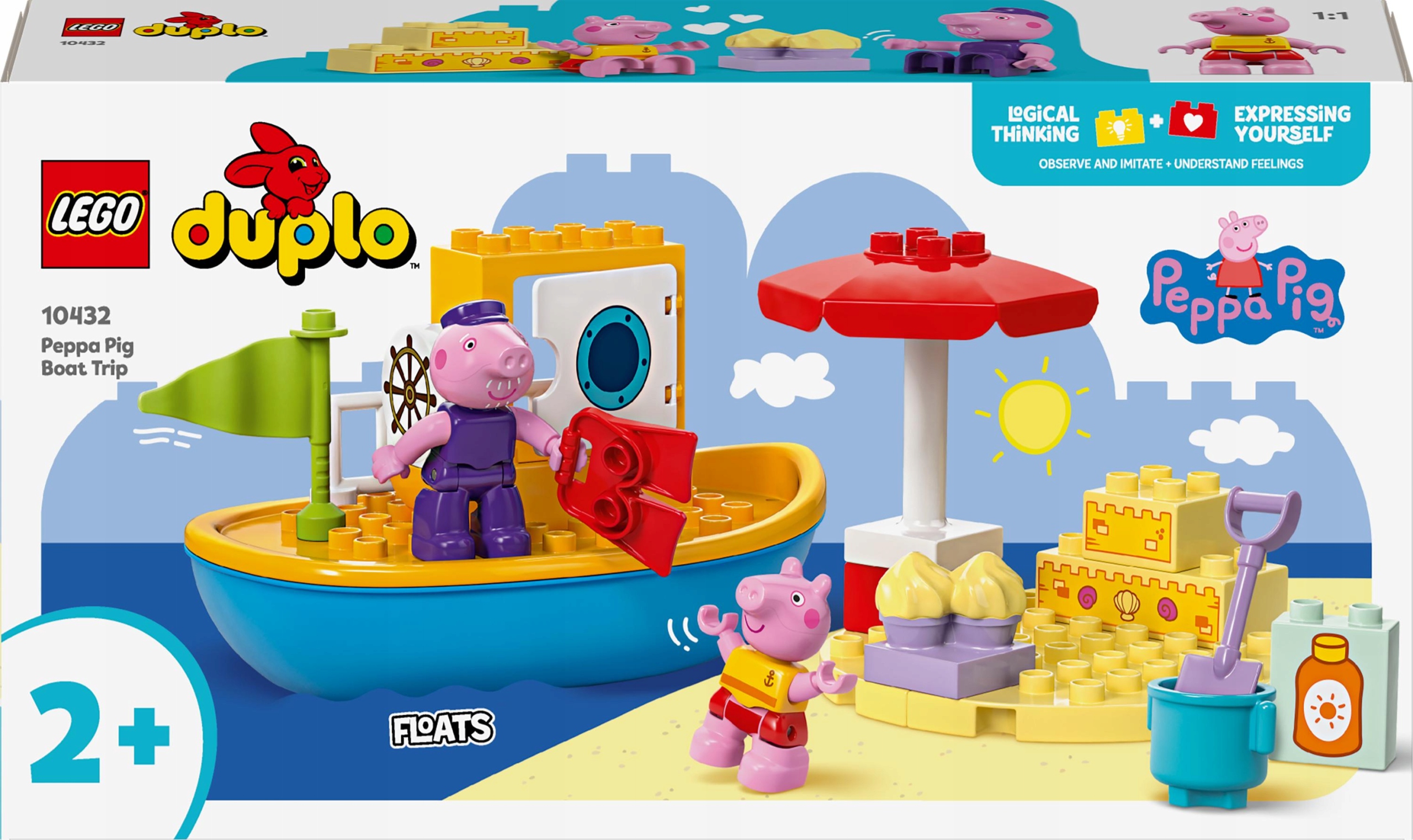 LEGO DUPLO 10432 KLOCKI DO KĄPIELI ŚWINKA PEPPA ŁÓDKA UNOSI SIĘ NA WODZIE