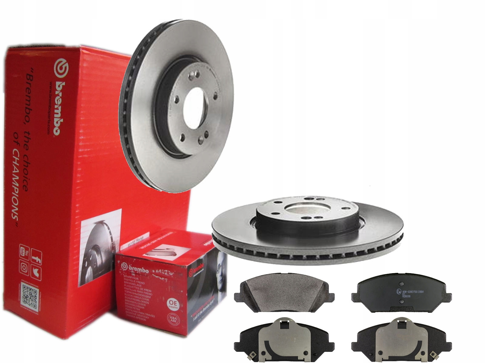 2× Brembo 09.D624.11 тормозной диск + тормозные колодки для Hyundai i30 16- перед, oem, P 30 110