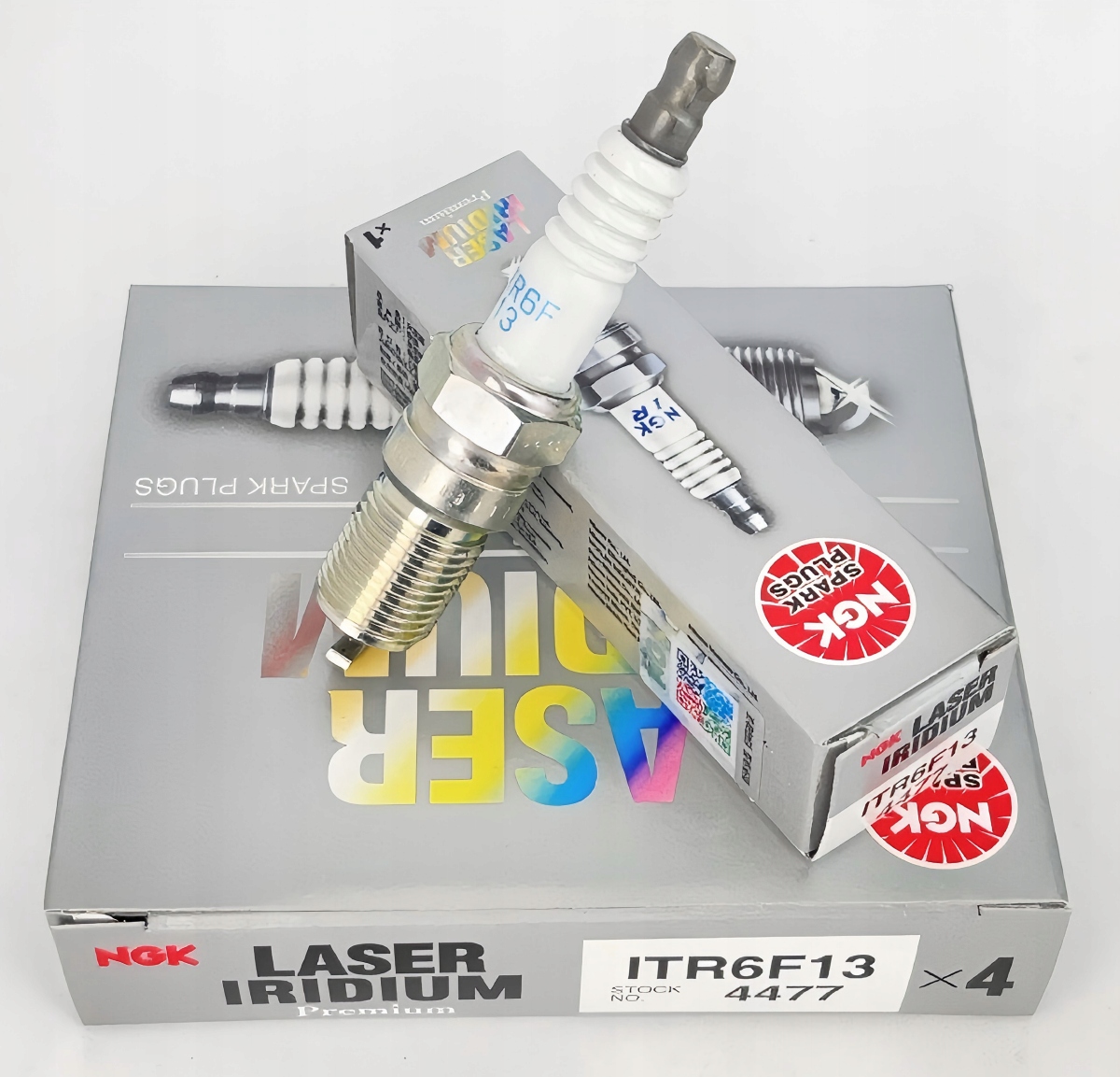 4x NGK IRIDIUM SPARK PLUGS ITR6F-13 4477 Rozmiar klucza 16 mm