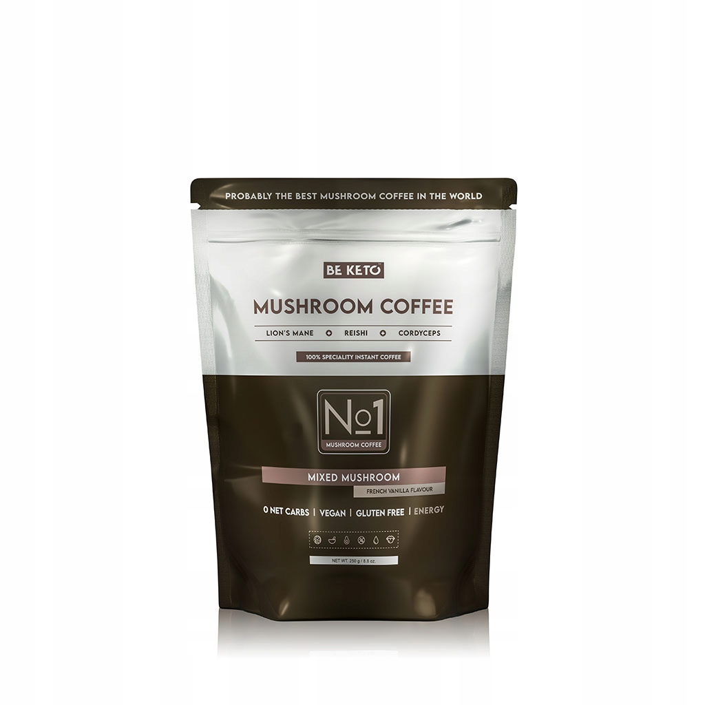 BeKeto káva káva Mushroom Soplówka Cordyceps Reishi 250 g