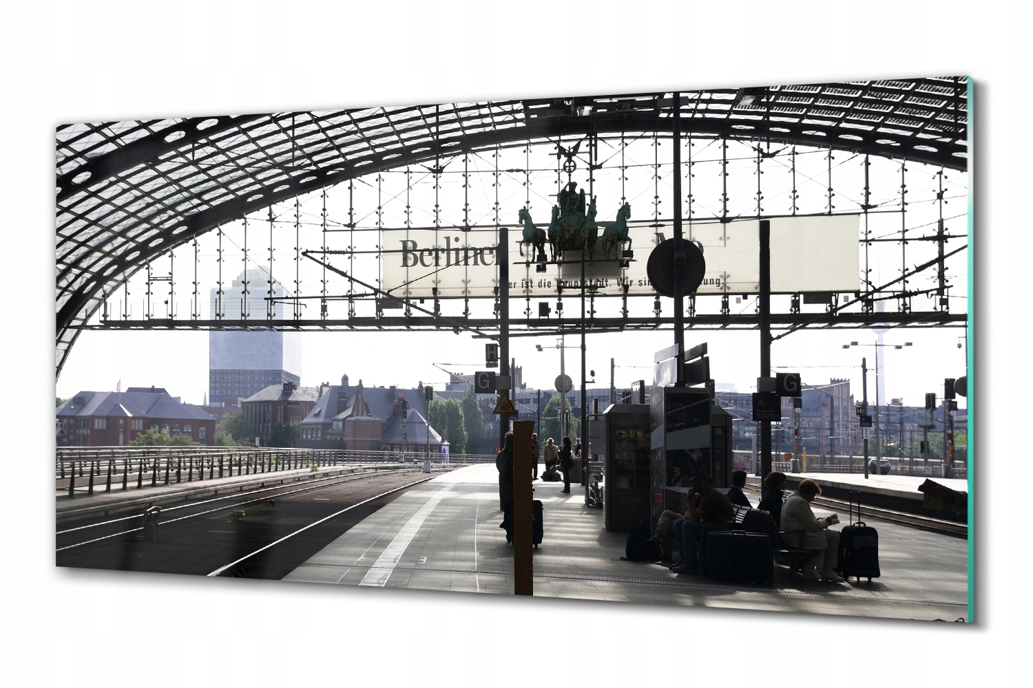 Skleněné foto do kuchyně Berlín železniční stanice 100x50