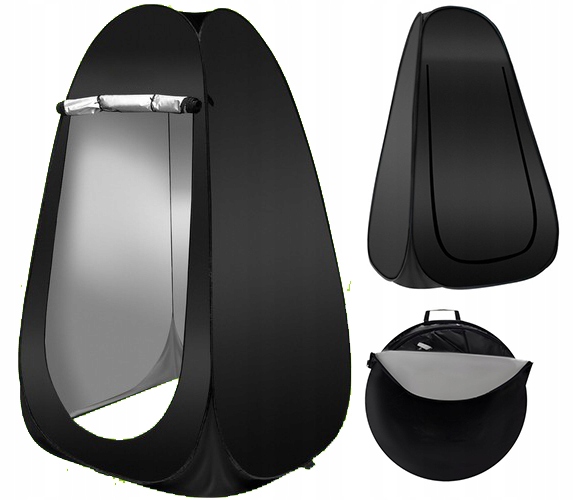 Namiot Toaleta Turystyczna Przebieralnia Prysznic Biwak Kempingowa Czarna