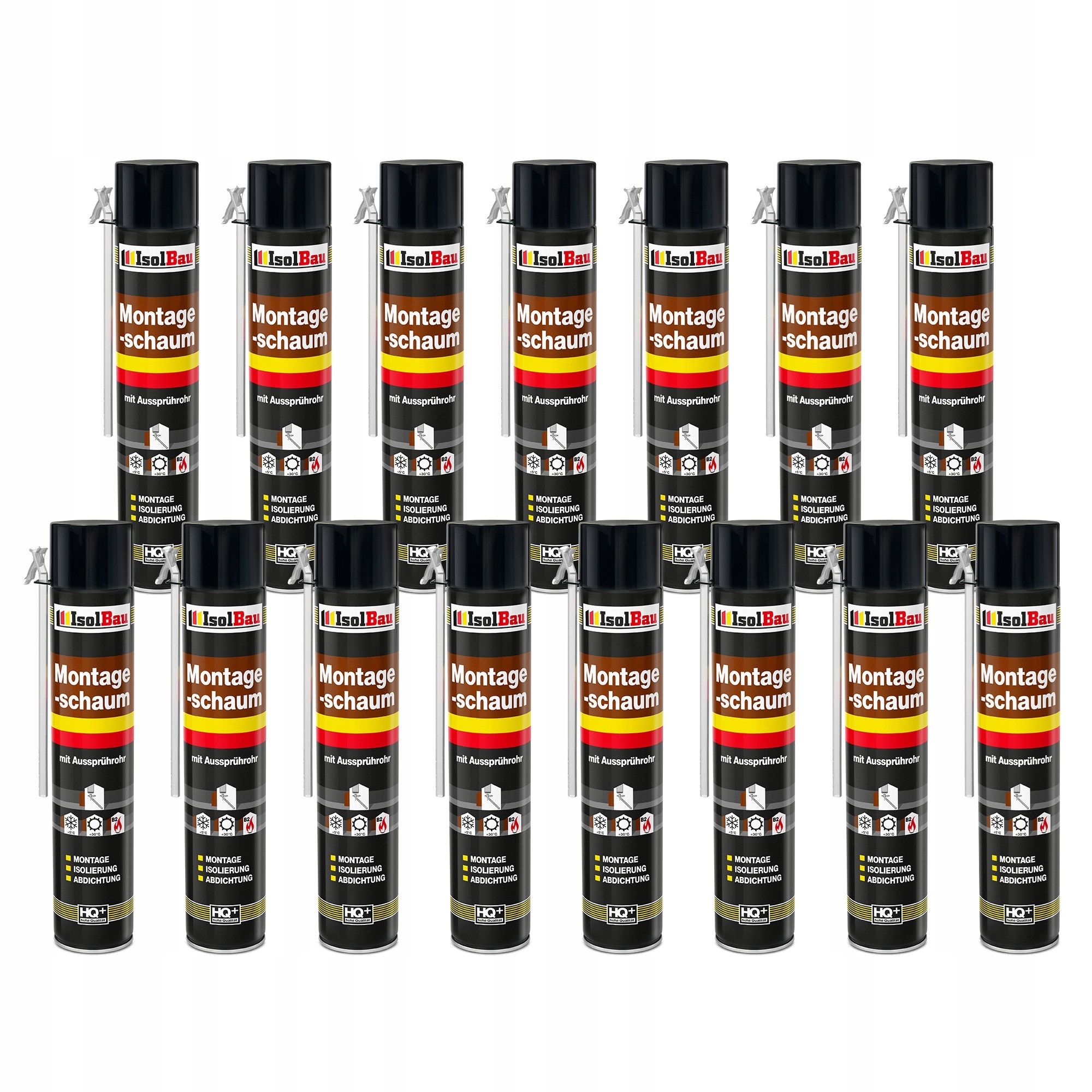 Montážní pěna Hadicová 15 x 750 ml Výkonná B2 IsolBau Těsnící pěna