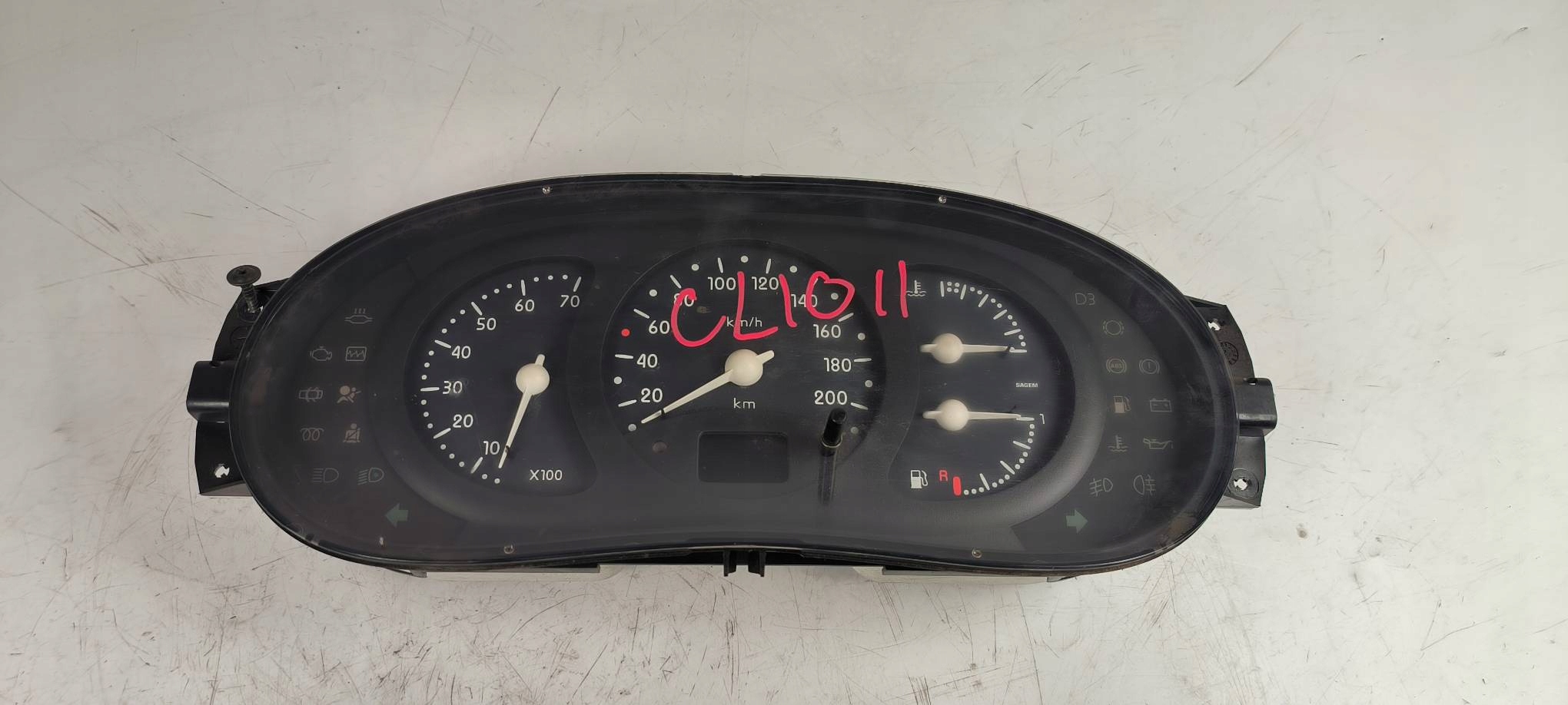 dials clock EU 7700410432G RENAULT CLIO II