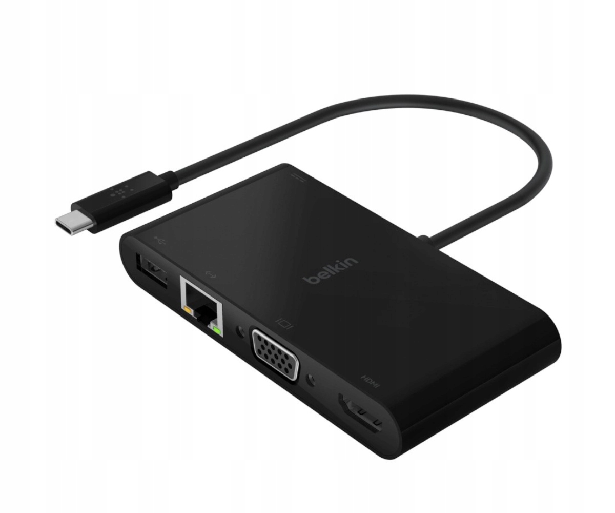 Hub Belkin AVC004btBK Usb-c -4K Hdmi Vga Usb Usb-c Lan Power Delivery 100W
