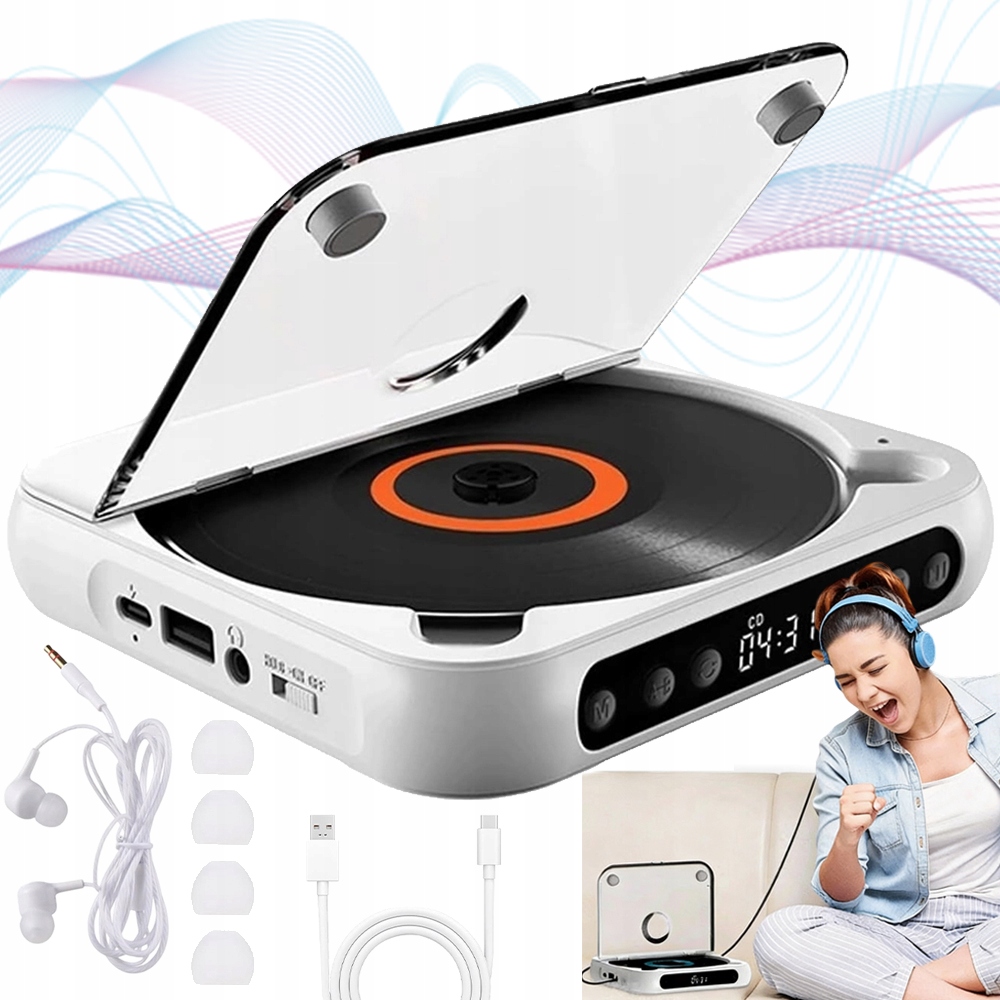 Přenosný MP3 Přehrávač Bluetooth S Funkcí Ab Repeat Usb Led Reproduktor