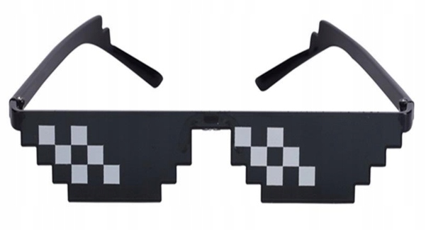 OKULARY PRZECIWSŁONECZNE THUG LIFE PIXEL MINECRAFT Fason inny