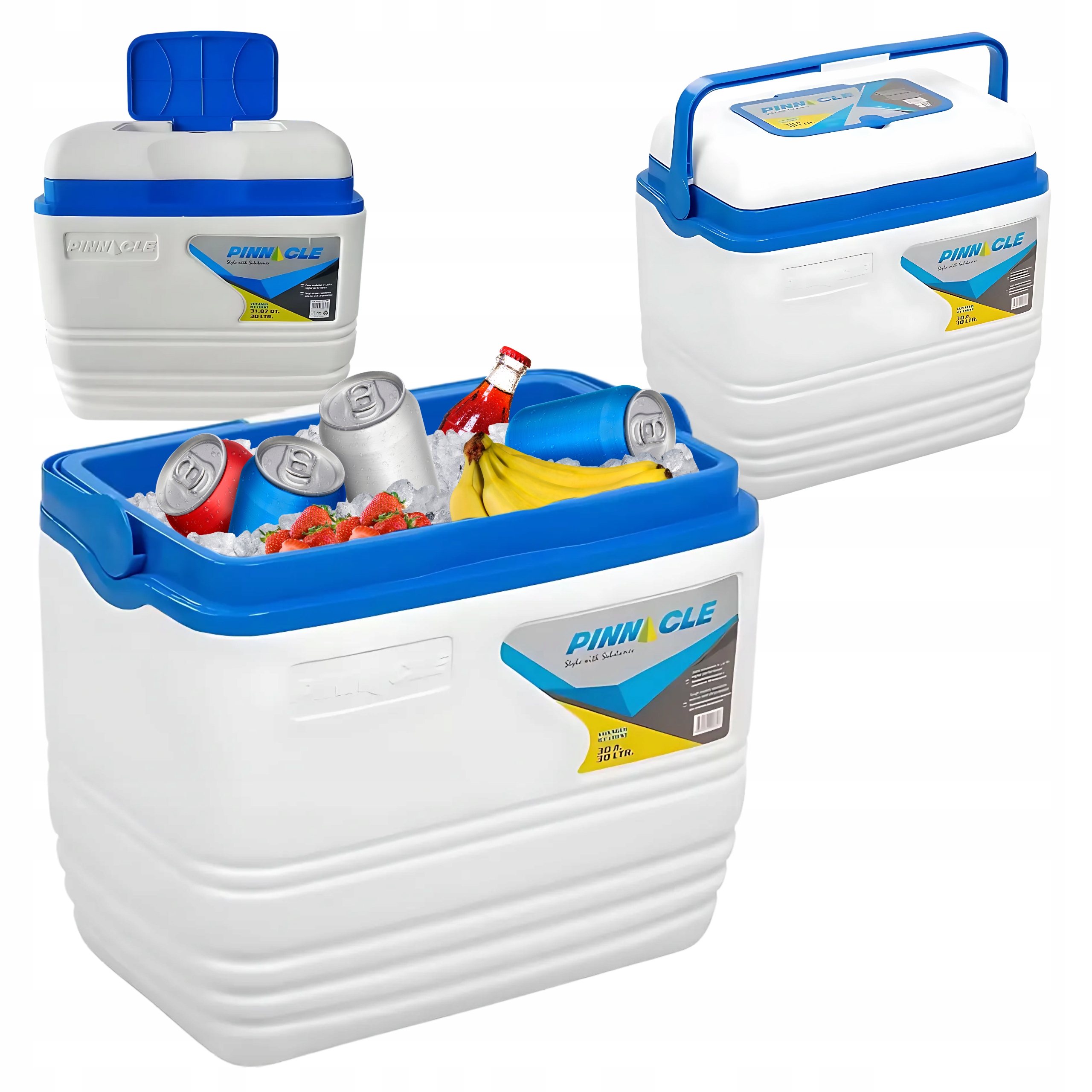 Turistická lednička na mrazicí vložky do auta 30L Bílá Pinnacle Voyager