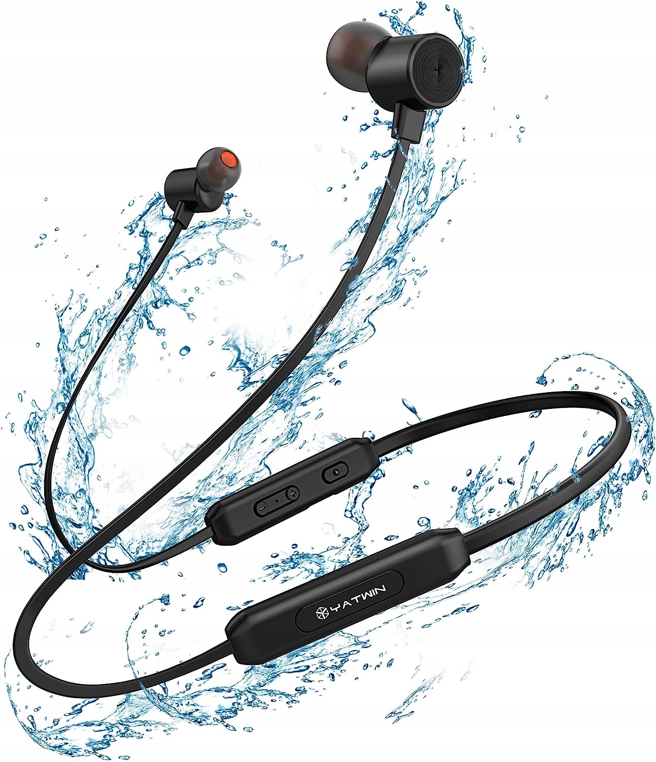 SŁUCHAWKI BEZPRZEWODOWE SPORTOWE DOUSZNE YATWIN X1-RED IPX7 CZARNE