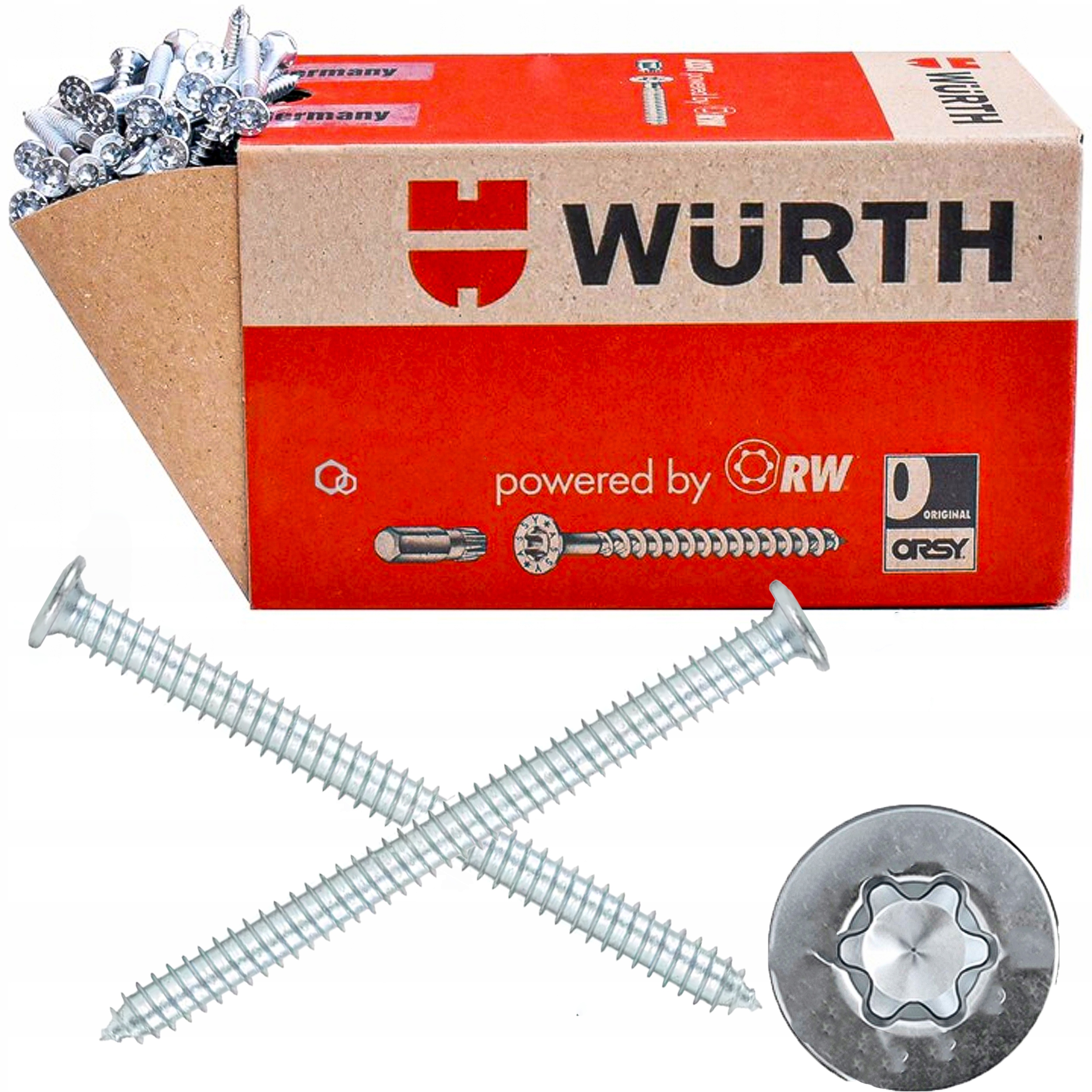 Šrouby Šroub pro distanční montáž 7,5X72 200ks Wurth