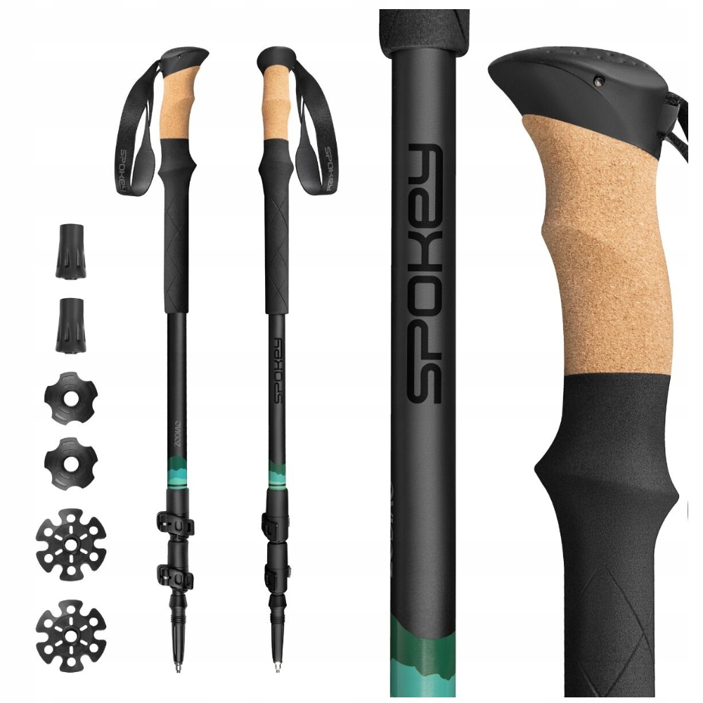 Turistické trekové hole pro chůzi Nordic Walking, nastavitelné