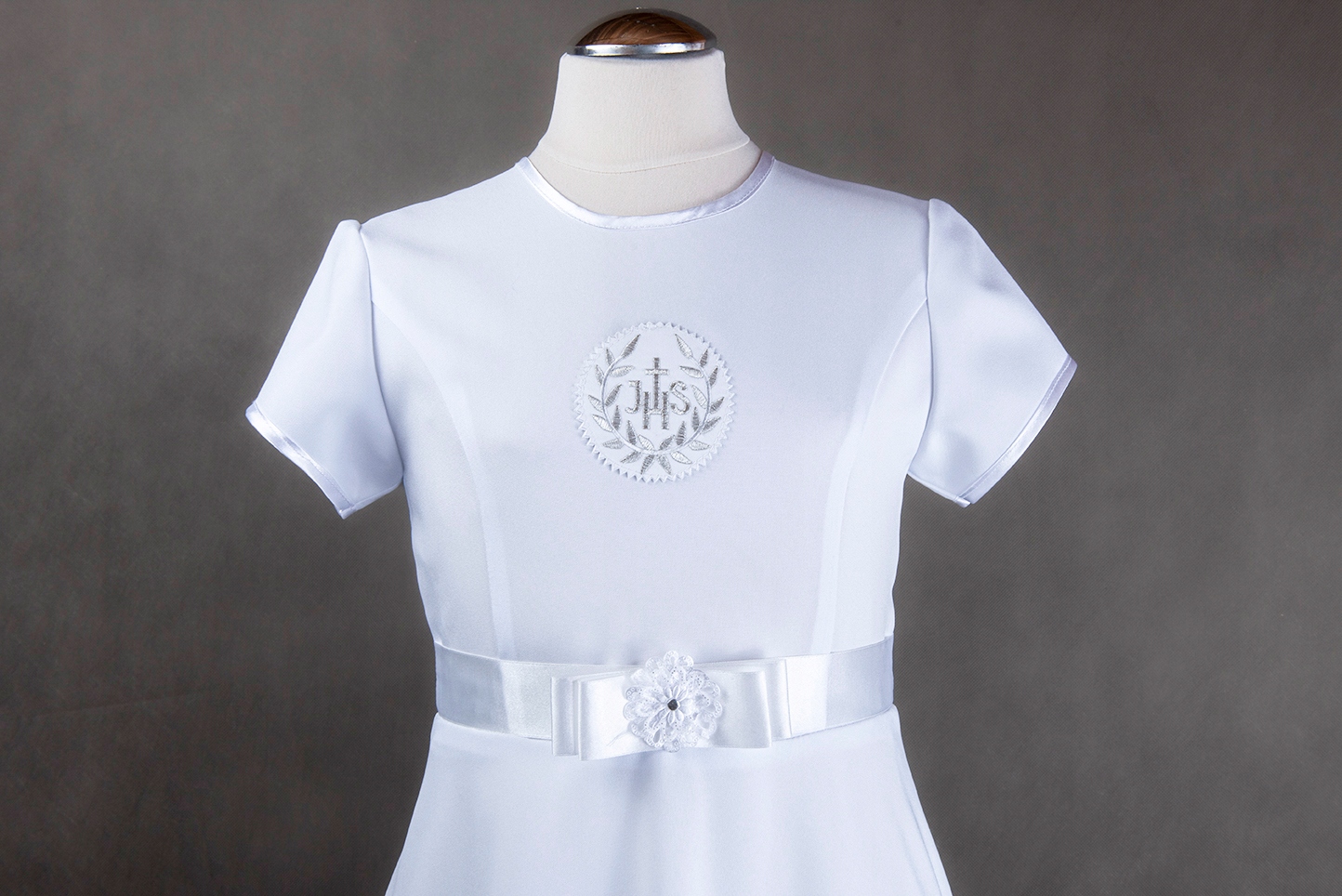 ALBA SUKIENKA KOMUNIJNA Z BOLERKIEM SZYTA NA MIARĘ Rozmiar 146