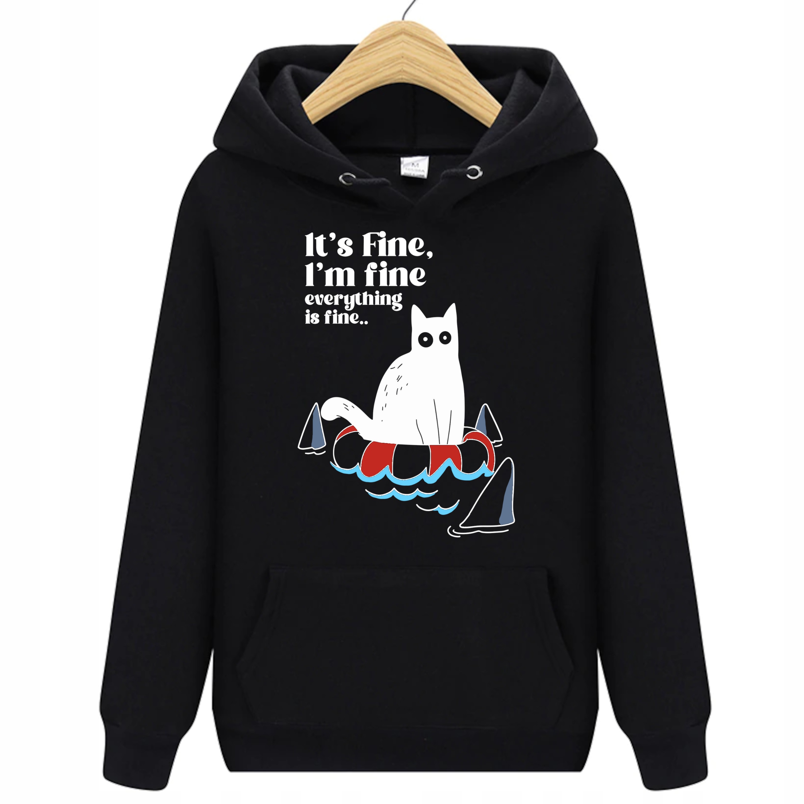 

Bluza Z Kotem Damska Z Kapturem Dresowa L