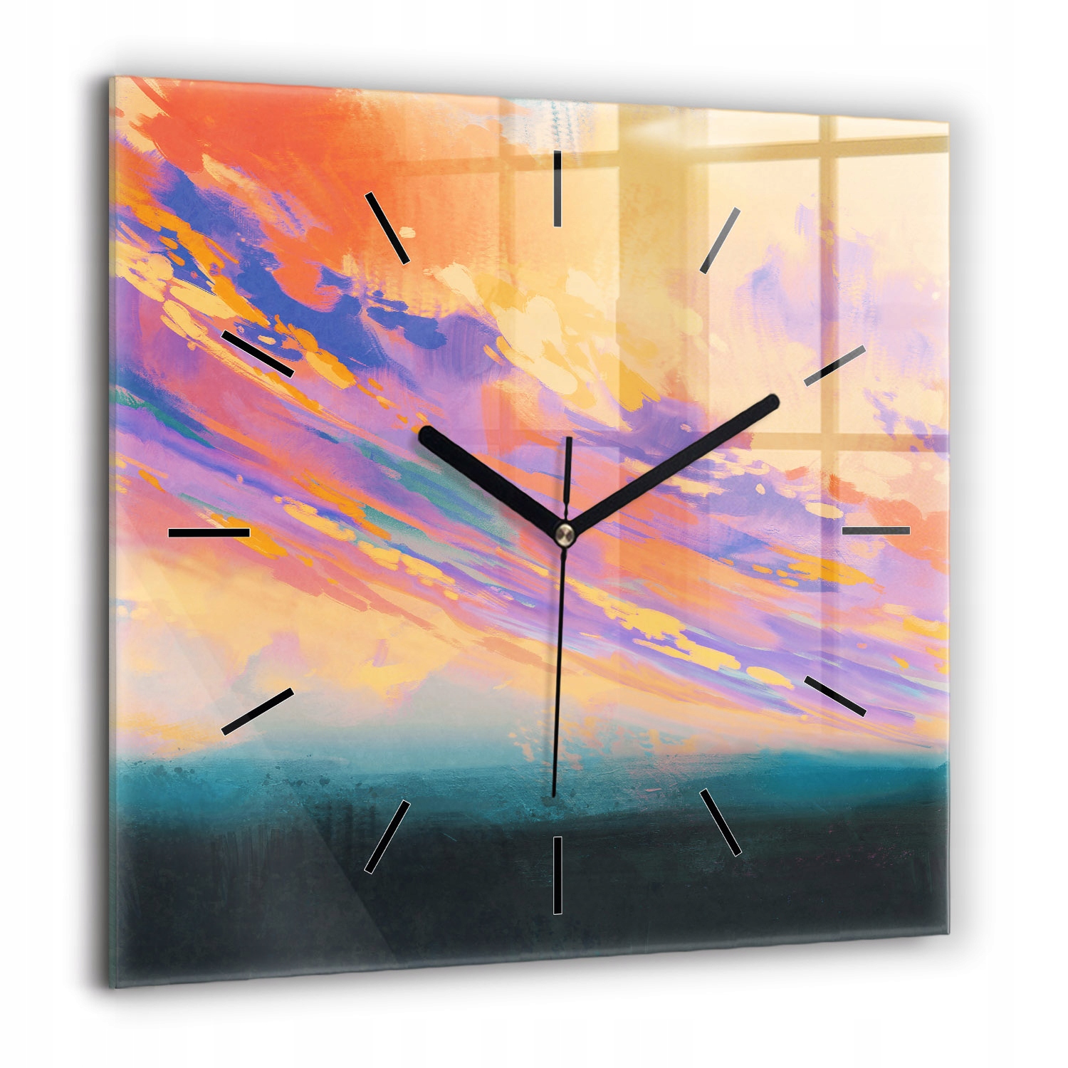 Skleněné hodiny Obraz na zeď ozdobné Klasická platonická láska 60x60