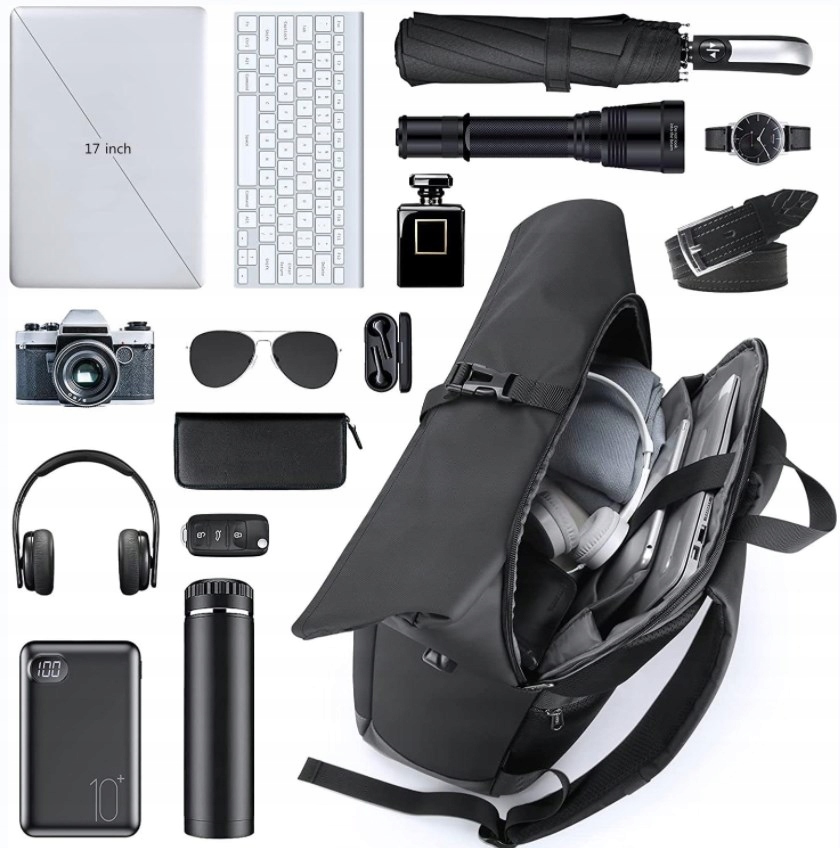 PLECAK NA LAPTOPA TORB ROWEROWY ROLL-TOP 30L DLA MĘSKI KOBIET WODOODPORNY Wysokość 56 cm