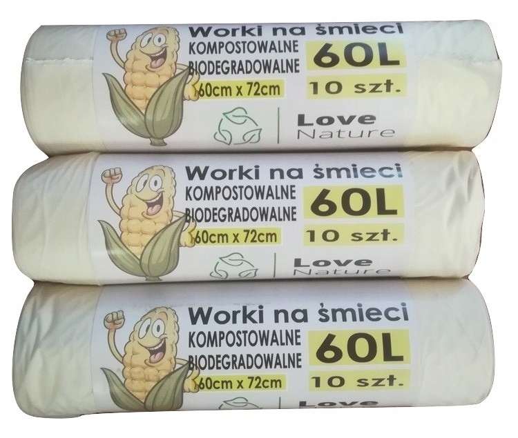 

Worki kompostowalne biodegradowalne 60l 10szt.