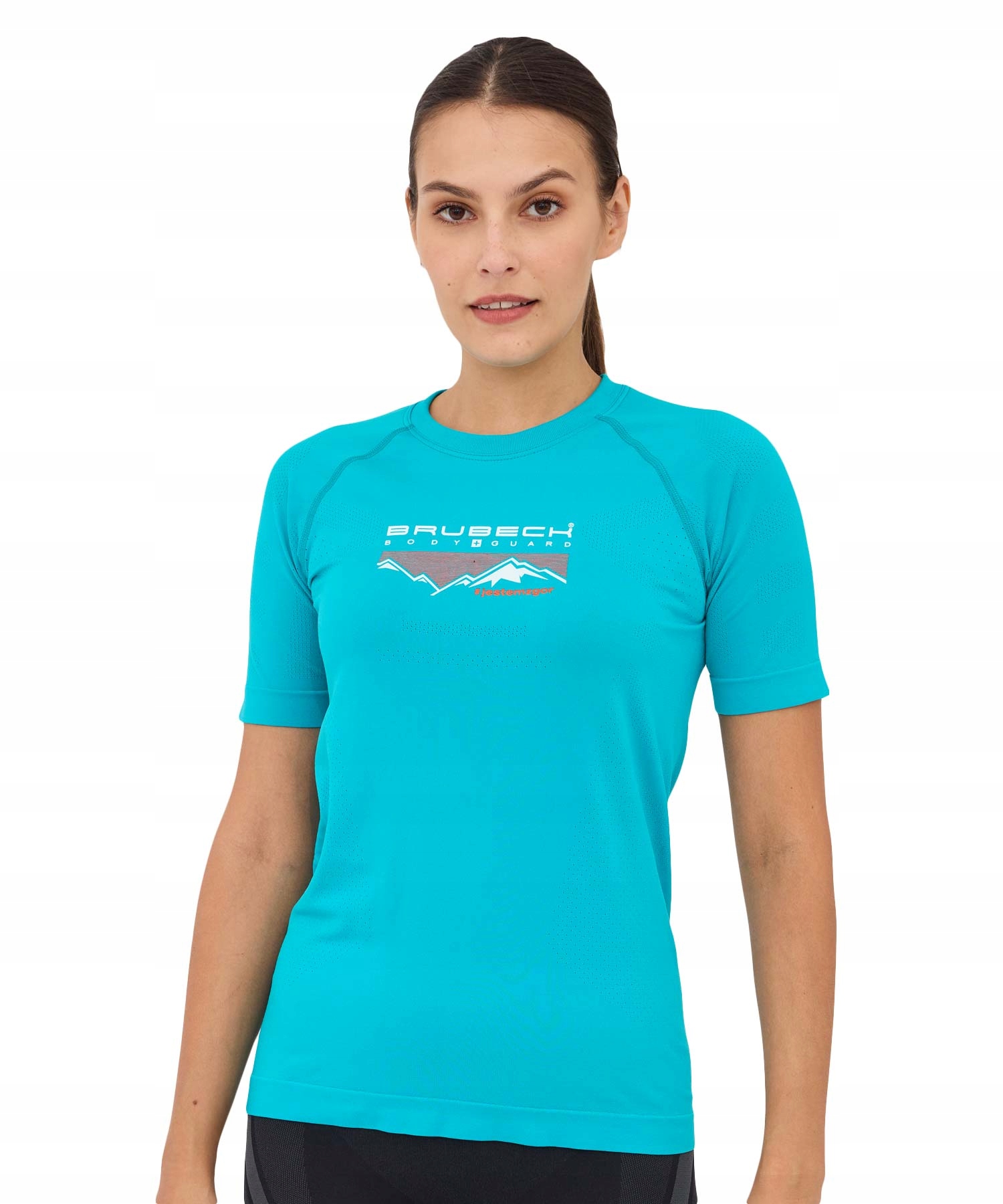 Koszulka damska Dynamic Outdoor z krótkim rękawem Brubeck turkusowy XL