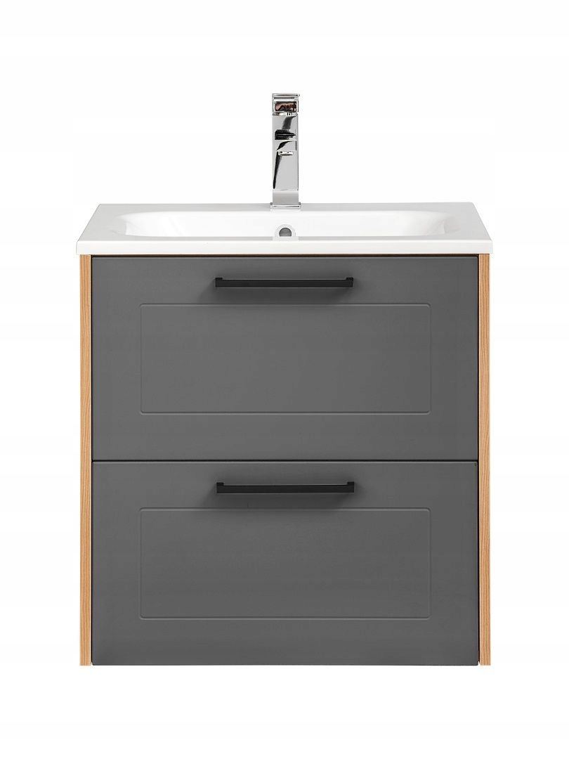 SZAFKA Z UMYWALKĄ 60CM MADERA DĄB ARTISAN GRAFIT Typ wiszące