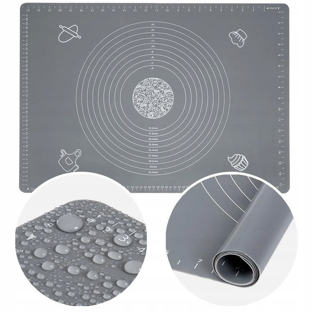 

Silikonowa Stolnica do Ciasta Mata z Miarkami